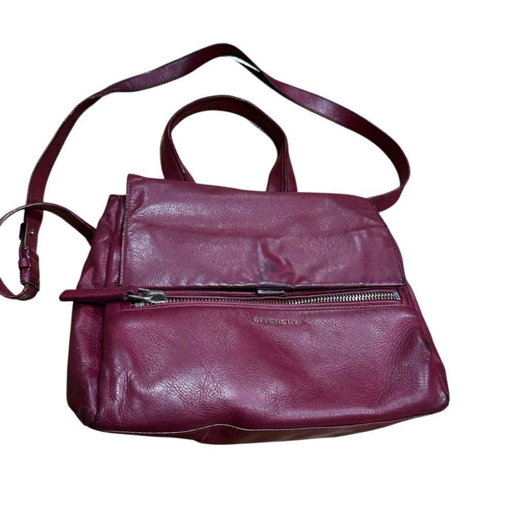 Givenchy Pandora Pure Dark Red Top Handle Front Flap Bag - Picture 5 of 12